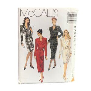 Vintage McCalls Sewing Pattern 6746 Misses Dress Sizes 10-12-14 Uncut